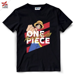 Dextreme เสื้อวันพีซ T-shirt  DOP-1256 Onepiece ลูฟี่ LUffy สีดำ