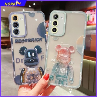 เคสโทรศัพท์มือถือซิลิโคน ป้องกันเลนส์กล้อง ลายหมีน่ารัก สําหรับ Samsung Galaxy S22 S21 S20 Plus S21FE S20FE Note 10 Plus Note 20 Ultra