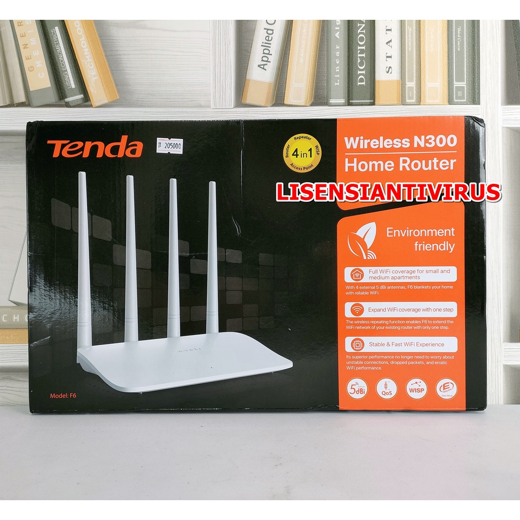 Router Tenda F6 Wireless Router 4 เสาอากาศพร ้ อม Bandwith Control จัดการ