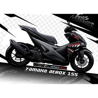 สติ๊กเกอร์แต่งรถ YAMAHA AEROX ฉลาม