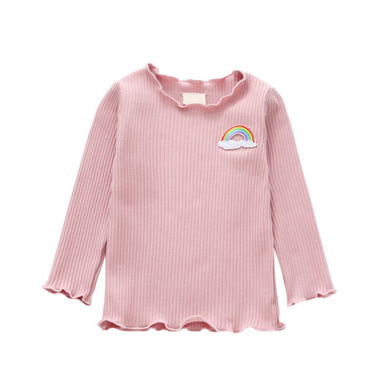 Lifetime Baby Girl Soft Cotton Long Sleeve Tshirt Lovely Heart Rainbow
