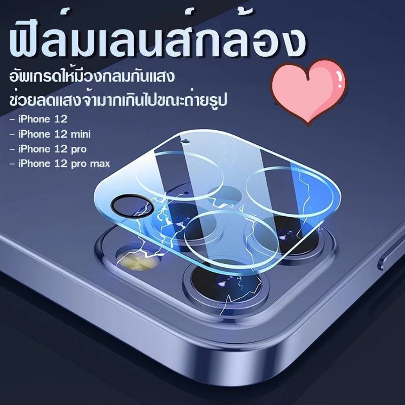 Supercase | สำหรับไอโฟน i7-i17promax ฟิล์มเลนส์กล้อง Camera Lens ฟิล์มใส