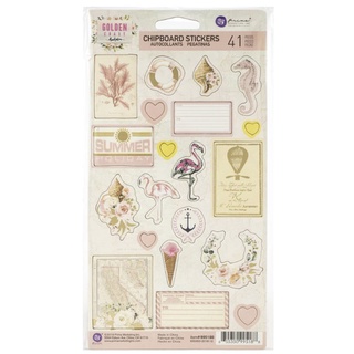 Prima Golden Coast - Chipboard Stickers สติกเกอร์แข็ง