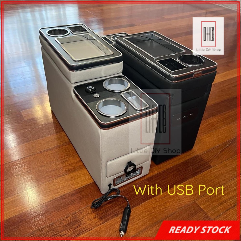 Nissan Serena Estima Voxy Universal Center Console Storage USB 3 ชาร์จไร้สาย
