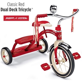 นำเข้า🇺🇸 จักรยานเด็ก รถจักรยานสามล้อเด็ก Radio Flyer รุ่น Classic Red Dual Deck Tricycle สีแดง