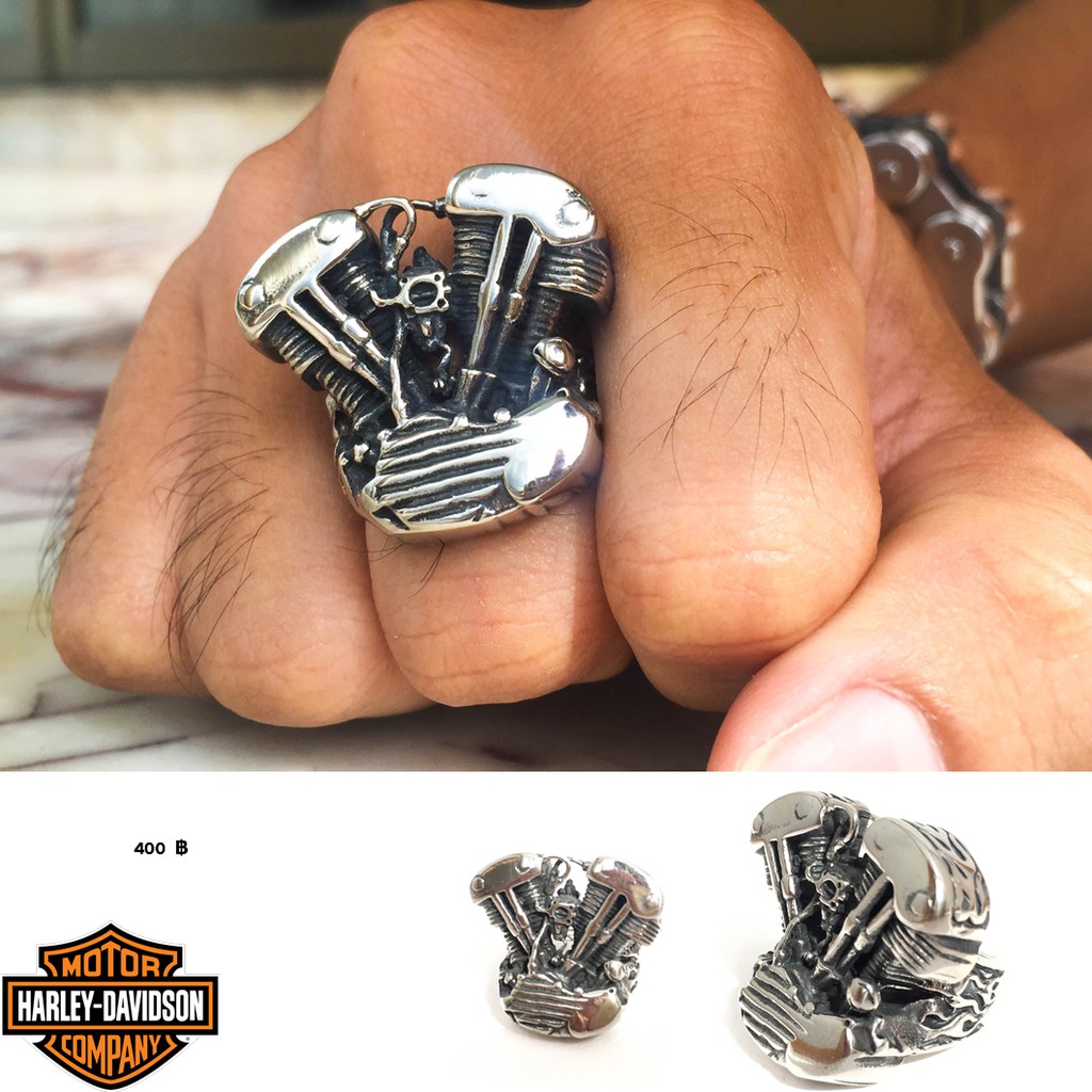 แหวนเครื่อง แหวนHarley harley davidson แหวนมอเตอร์ไซค์ ราคา ถูกที่สุด ดีลบีเคเค