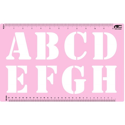 TRACGO Stencil  English Alphabets  Letter Height แผ่นประดิษฐ์อักษร ชุด อังกฤษตัวใหญ่ #TG303 ขนาด 3 น
