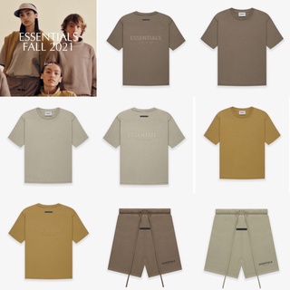 Fear of God (FOG) Essentials short sleeve tees คอลเลคชั่น F/W2021 ของแท้ 100%