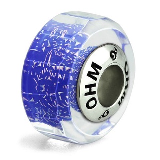 OHM Beads รุ่น Blue Harmony - Murano Glass Charm เครื่องประดับ บีด เงิน เแก้ว จี้ สร้อย กำไล OHMThailand