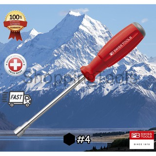 PB Swiss Tools ไขควงหัวบ๊อก รุ่น PB 8200 เบอร์ 4 ถึง 7 ด้ามยาง ของแท้ 100%