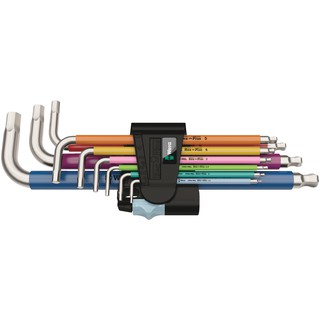 Wera 3950/9 Hex-Plus Multicolour Stainless 1, L-key set, metric, stainless