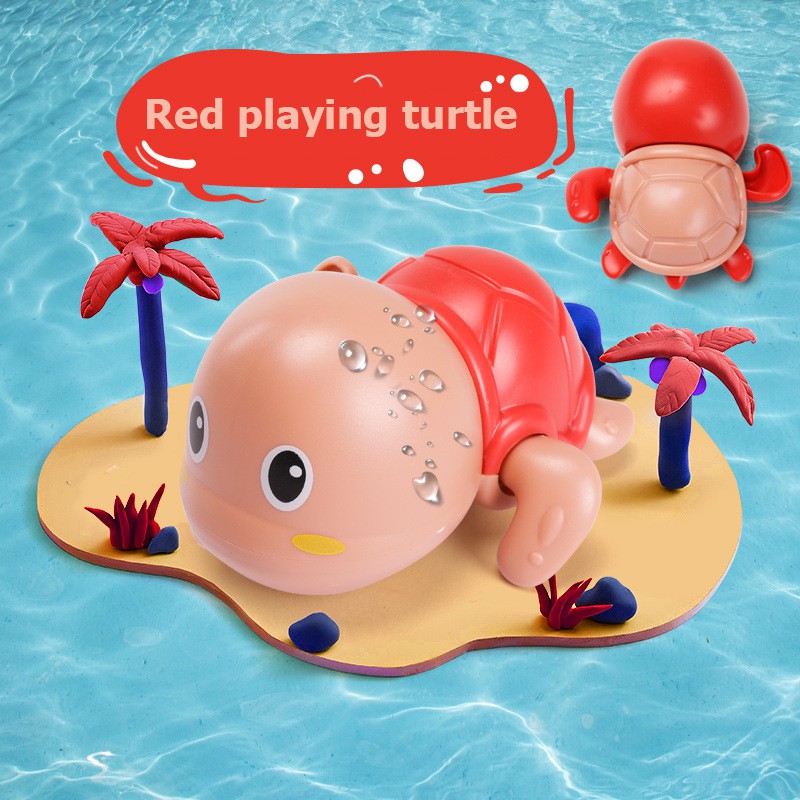 ส่งฟรี (พร้อมส่ง) ของเล่นเต่าอาบน้ำ ลอยน้ำเล่นในอ่างกับเด็กน้อยRed-632 มีเก็บปลายทาง โดย MSleepToys