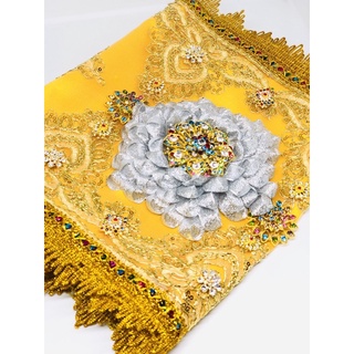 ผ้าสไบห่มพระพุทธรูป สำหรับองค์พระหน้าตัก 30 นิ้ว ความยาว 1.5 เมตร