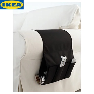 IKEA FLÖRT เฟลิร์ท กระเป๋าใส่รีโมท, เก็บรีโมทคอนโทรลได้ 4 เครื่องดำ