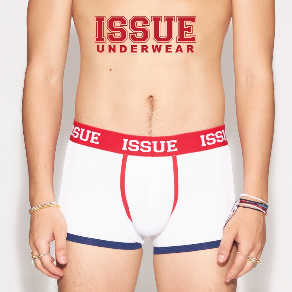 Exclusive ISSUE UNDERWEAR  Trunk Fashion กางเกงชั้นในชาย แฟชั่น สีขาว