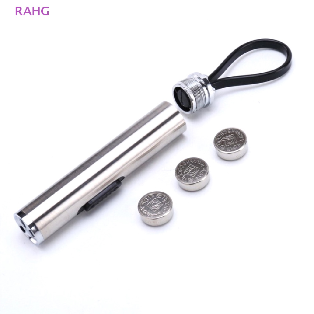 Rahg 2in1 ปากกาไฟฉายเลเซอร์ LED UV ขนาดเล็ก ชาร์จ USB สําหรับตั้งแคมป์