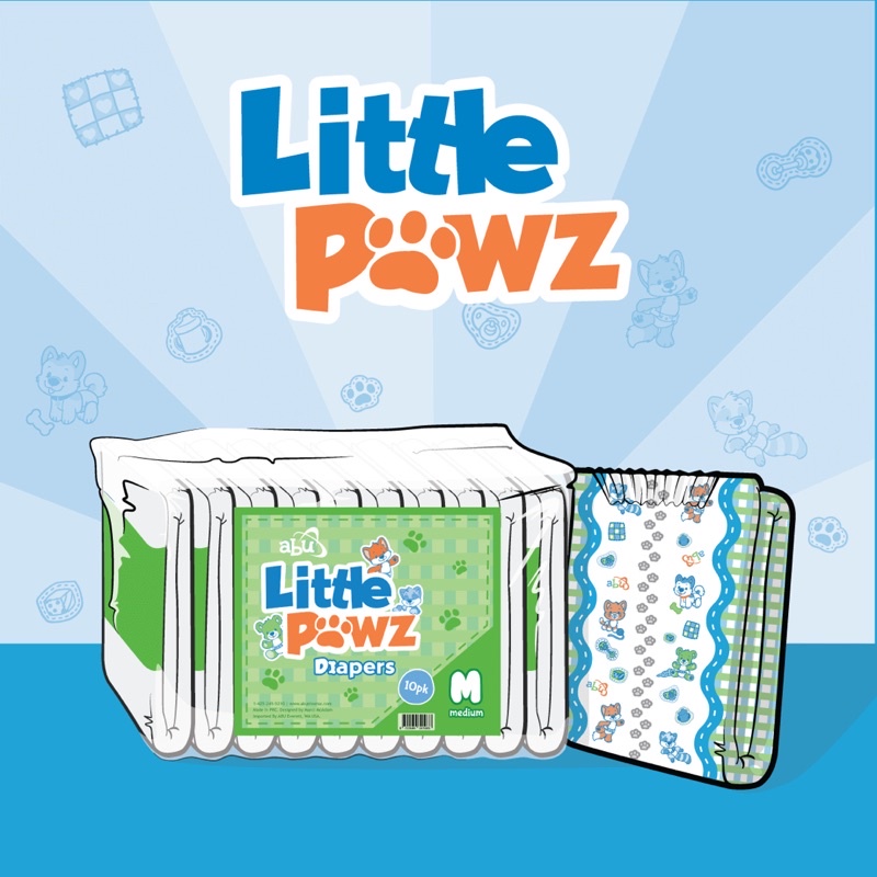 ผ้าอ้อมผู้ใหญ่ ABDL ABU LITTLE PAWZ: M