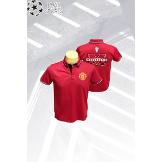 เสื้อโปโล ลิขสิทธิ์แท้ แมนยู Man U ( ชาย ) รุ่น MUFC 011 สีแดง