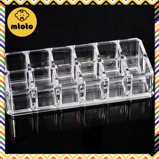 MTOTO ชั้นวางเครื่องสําอาง ชั้นวางลิปสติก COSMETIC ORGANIZER กล่องใส่ลิปสติก 12 ช่อง