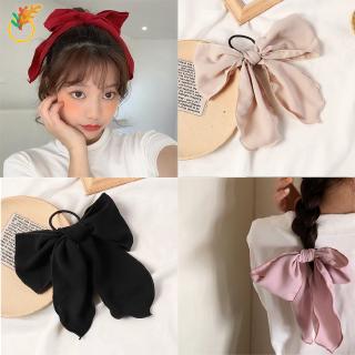 【COD Tangding】Bowknot Hairties Chiffon Gauze Korea New Fashion Style Hair Ropes Accessory