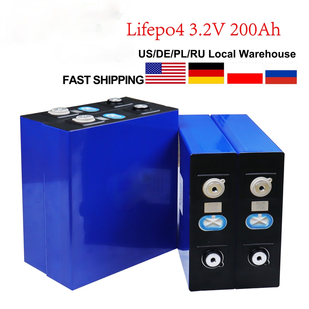 16PCS Lifepo4 3.2v200ah New Lifepo4 Rechargeable Battery 3.2v 200ah