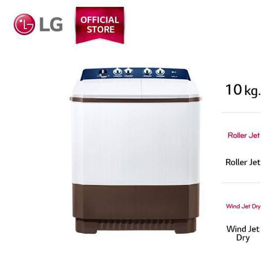 LG เครื่องซักผ้า 2 ถัง รุ่น TT15NARG ระบบ Roller Jet ซัก 15 กก.
