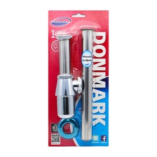 DONMARK ชุดท่อน้ำทิ้งกระปุก สแตนเลส ชุบโครเมียม ชาร์ปยาว (1-1/4 นิ้ว) รุ่น D01