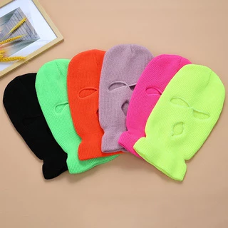 ใหม่ หมวกถักคลุม หน้ากาก สวมใส่Fashion Balaclava mask ผจญภัยกลางแจ้ง
