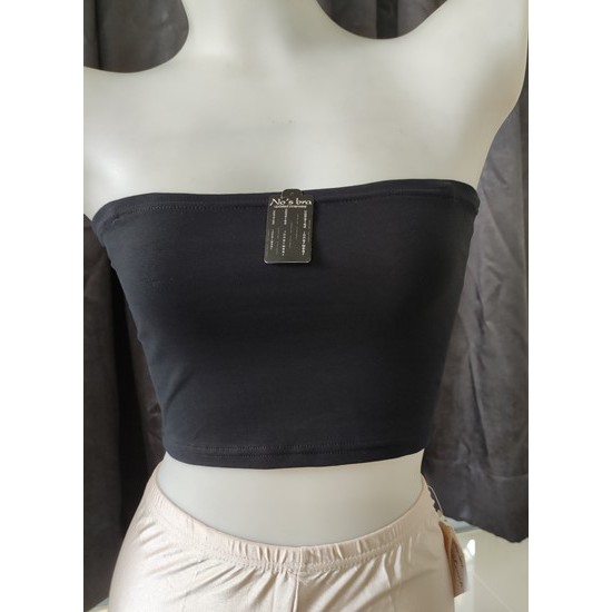 เกาะอก ผ้ายืด ผสมสแปนเด็กซ์ ครึ่งตัว สีพื้น เรียบ ฟรีไซส์ ส่งฟรีทั่วประเทศ