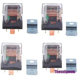 【THAM】รีเลย์ควบคุมรถยนต์ กันน้ํา 12V 24V 100A 4Pin 5Pin Spdt