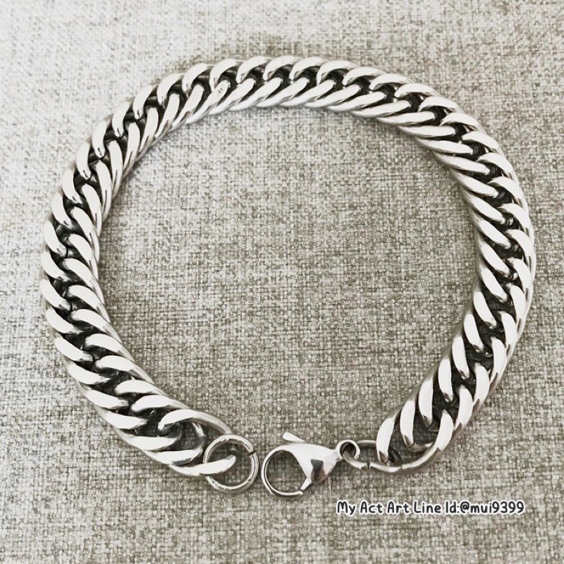 สร้อยข้อมือ สแตนเลส 6-12 mm เลสข้อมือ สร้อยข้อมือโซ่ สร้อยข้อมือสแตนเลสราคาถูก สร้อยข้อมือราคาถูก