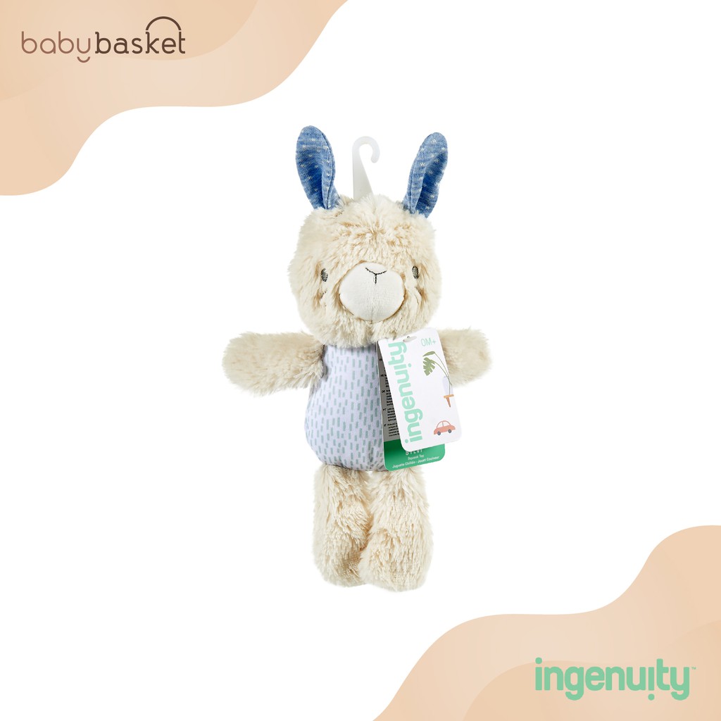 ของเล่นเด็ก ตุ๊กตา กระต่ายขนนุ่ม Bright Starts Sylvi Squeak Toy สีสันสดใส มีเสียง เสริมสร้างพัฒนาการ