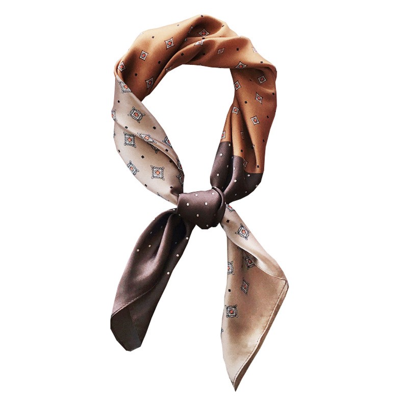 ผ้าพันคอ ผ้าเรยอนเทียม ทรงสี่เหลี่ยม พิมพ์ลาย สําหรับผู้หญิง 68 ซม. 27 นิ้ว 45 กรัม B WJ1026A 1-50#