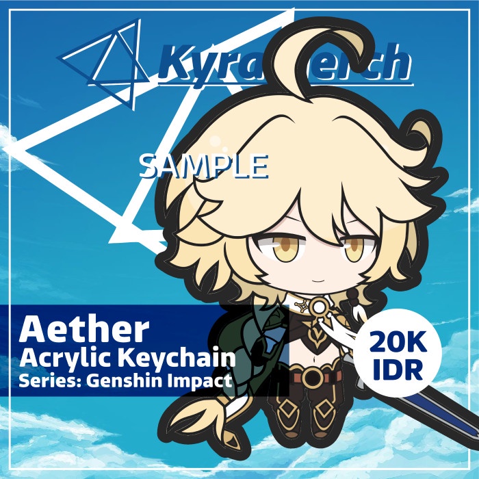 GANTUNGAN AETHER GENSHIN IMPACT KEYCHAIN พวงกุญแจอะคริลิก โดย KYRAMERCH