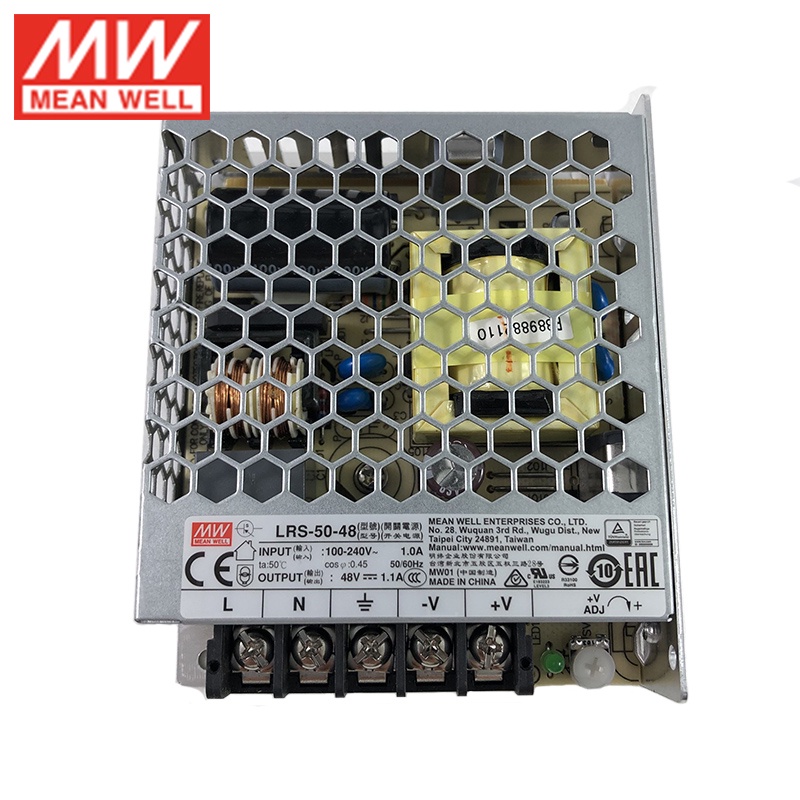 Original MEAN WELL LRS-50-48 Switching Power Supply 110V220V AC ถึง 48V DC 1.1A 52.8W Meanwell Power