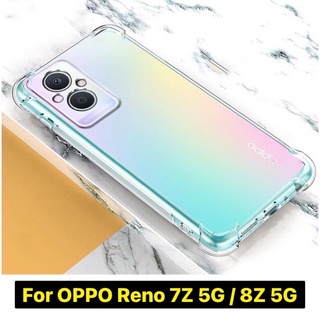 เคสใสนิ่ม Oppo Reno 7Z/8Z 5G  เคสใสกันกระแทก คลุมป้องกันกล้อง