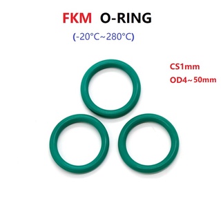 CS1mm  OD4 ~ 50mm สีเขียว FKM ฟลูออรีนยางโอริงซีลปะเก็นฉนวนกันความร้อนน้ำมันทนต่ออุณหภูมิสูงสีเขียว