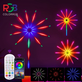 ฟแต่งห้อง 5050 LED RGB firework light ไฟติดห้อง ไฟตกแต่งห้อง ไฟพลุ ด้วยรีโมทคอนโทรล ไฟติดห้องนอน ไฟแต่งห้องนอน ไฟledตก