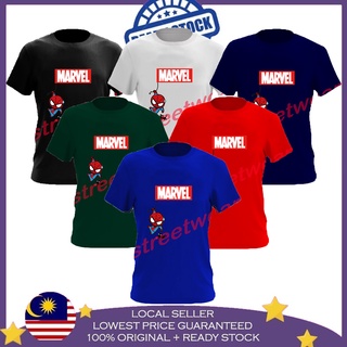 เสื้อยืด ผ้าฝ้าย 100% พิมพ์ลาย Spider Man Baju Lelaki Baju Perempuan สําหรับผู้ชาย