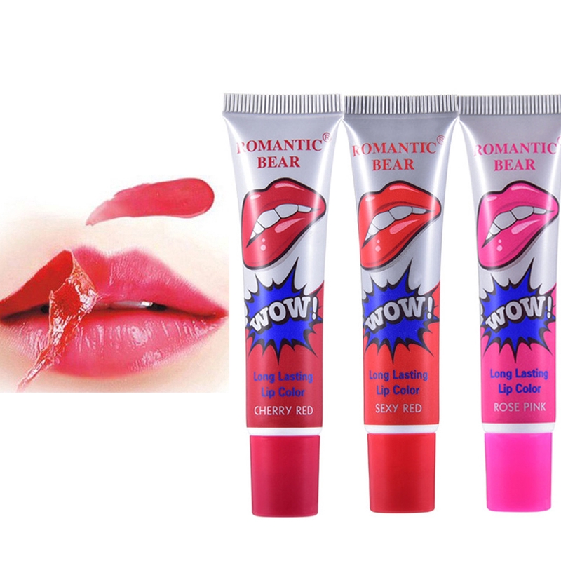 ลิปกลอสแบบลอกออกได้กันน้ําติดทนนาน 6 สี