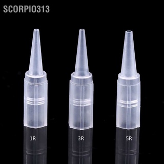 Scorpio313 หัวฉีดเข็มสัก แบบใช้แล้วทิ้ง 3 แบบ 1R 3R 5R 100 ชิ้น ต่อชุด