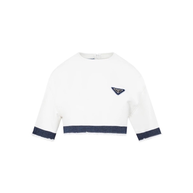 Prada denim logo top