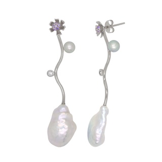 A.CEMI Mallow Nami Earrings Baroque Pearl มุกแท้