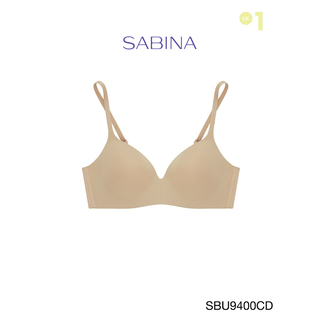 SABINA BRALESS เสื้อชั้นใน Invisible Wire (ไม่มีโครง) Seamless Fit รุ่น Pretty Perfect  รหัส SBU9400CD สีเนื้อเข้ม