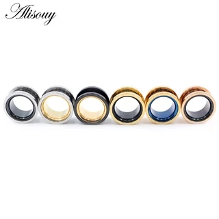 Alisouy 2 ชิ้น Smith Hollow สแตนเลส Flared หูปลั๊กอุโมงค์ Expander Stretcher วัดเนื้อเจาะต่างหูเครื่องประดับ