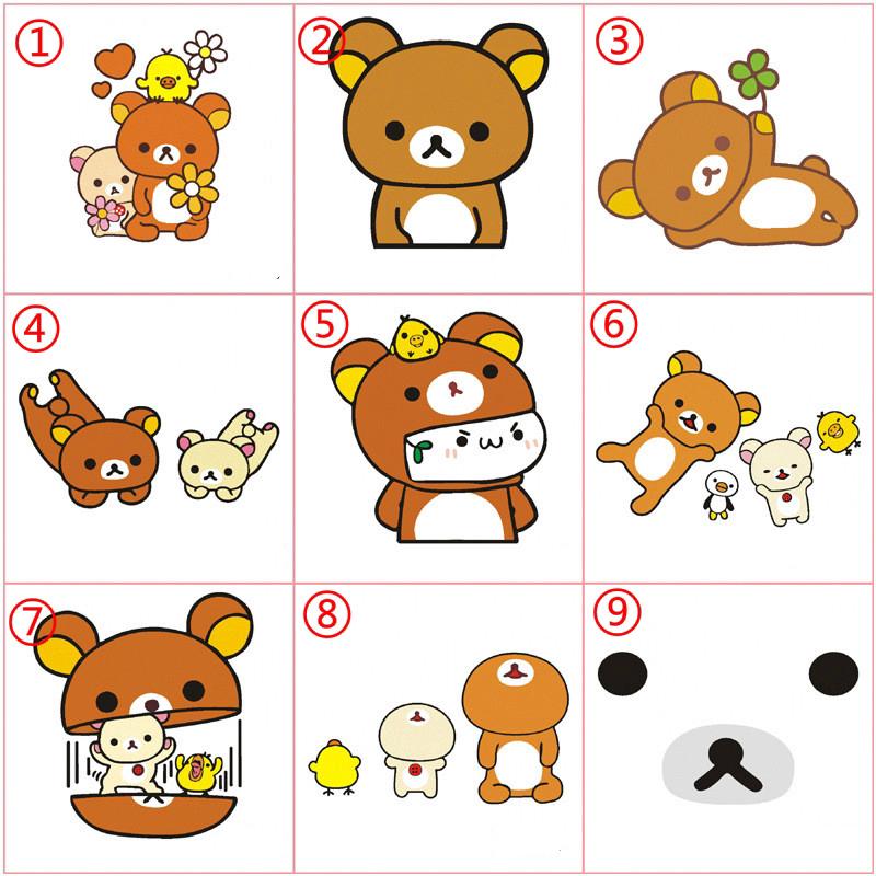 สติกเกอร์ ลายการ์ตูน Rilakkuma Bear สำหรับติดตกแต่งหน้าต่างรถจักรยานยนต์