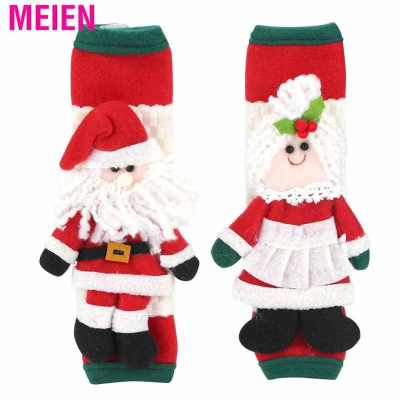 Meien 1Pair Christmas Fridge Handle Covers Microwave Oven Dishwasher ...