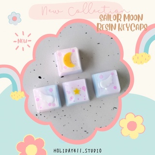 Sailor moon Keycap 🌙  คีย์แคปเซเลอร์มูน ⭐️ โทนสีน่ารัก สีชมพู Keycap Resin *อ่านรายละเอียดก่อนสั่งซื้อทุกครั้ง*