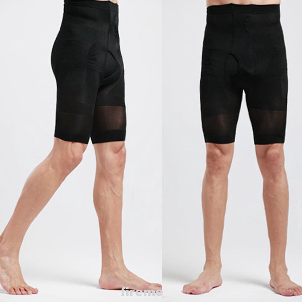 Mens High Waist Slimming Body Shaper Shorts Tummy Belly Leg Control Girdle Shapewear Underwear Boxer Briefs