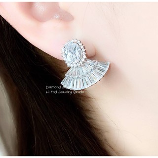 Diamond Earring งานเพชร CZ แท้ งานสวยมว้ากกกกกถึงมากที่สุดคะ รุ่นนี้แนะนำเลยค่ะ เพชรเยอะ เพชรน้ำขาวมากๆ